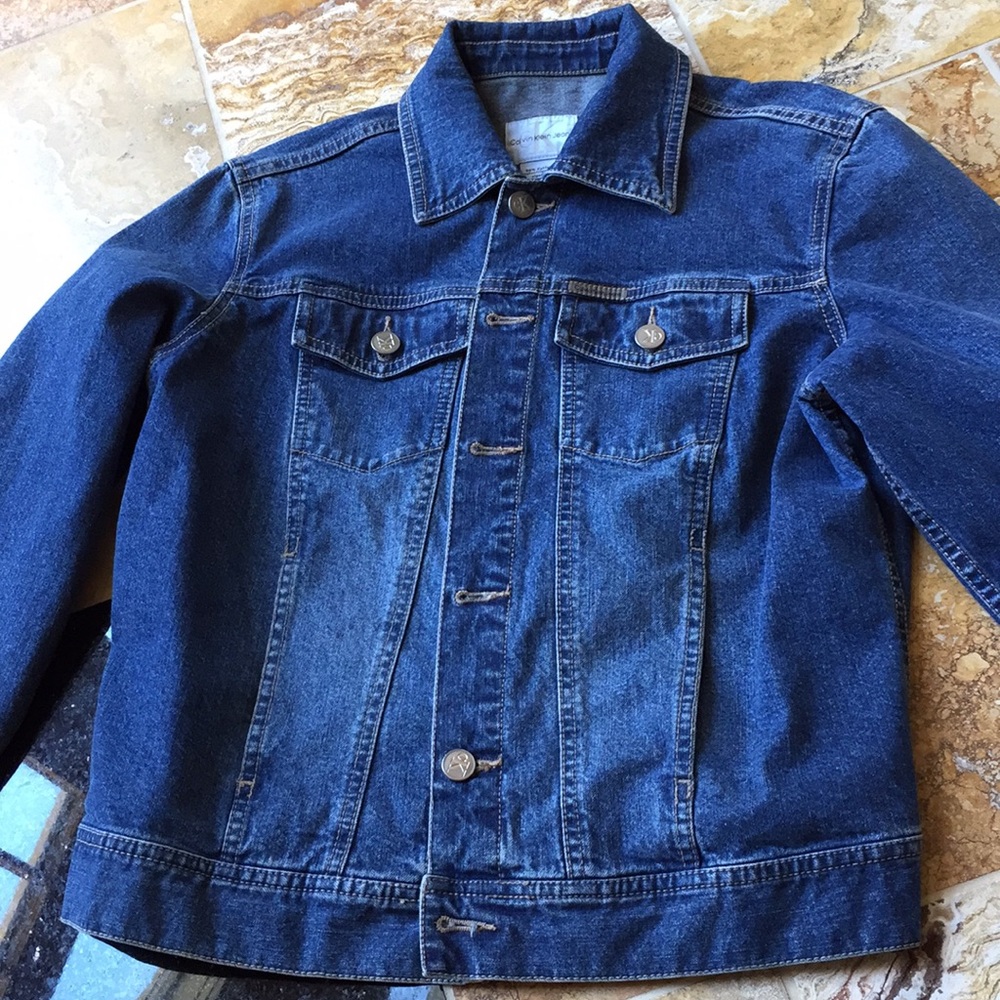 Calvin Klein Basic Jean Jacket Vguc No Flaws Noted - image 2